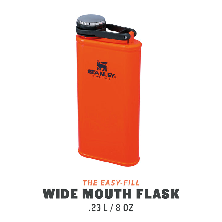 Stanley Classic Easy Fill Wide Mouth Flask | 0.23L | Blaze Orange