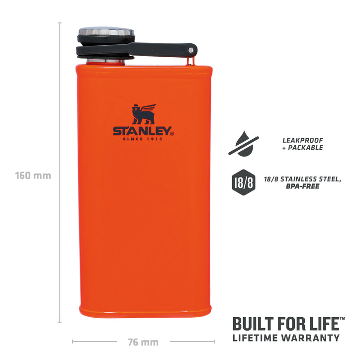 Stanley Classic Easy Fill Wide Mouth Flask | 0.23L | Blaze Orange