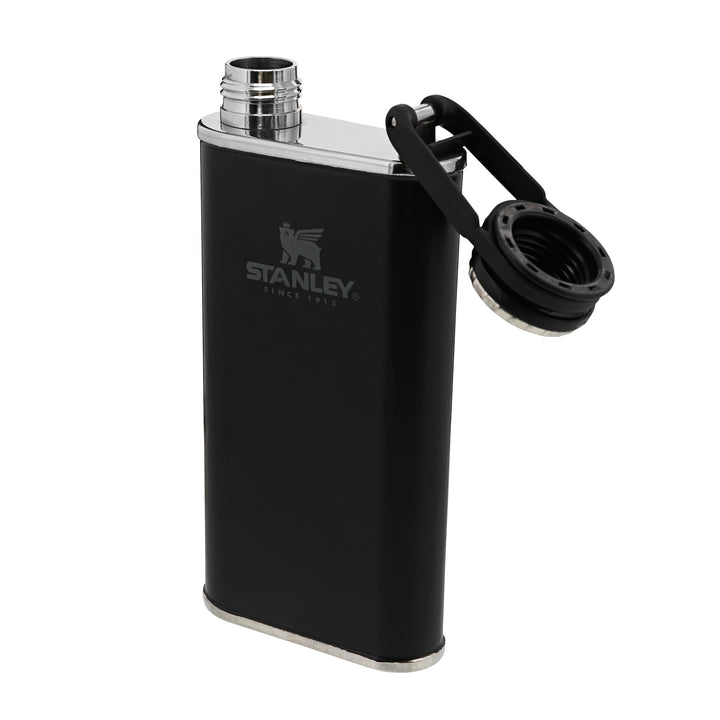 Stanley Classic Easy Fill Wide Mouth Flask | 0.23L | Matte Black Pebble - Shams Shopping Centre Stanley  