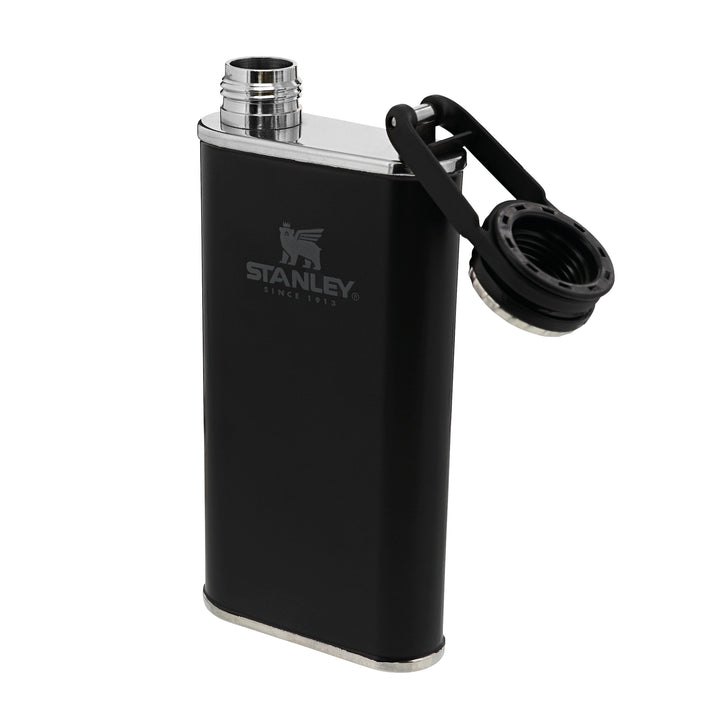 Stanley Classic Easy Fill Wide Mouth Flask | 0.23L | Matte Black Pebble