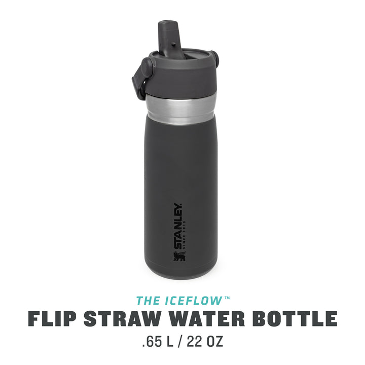 Stanley Go Flip Straw Water Bottle | 0.65L | Charcoal