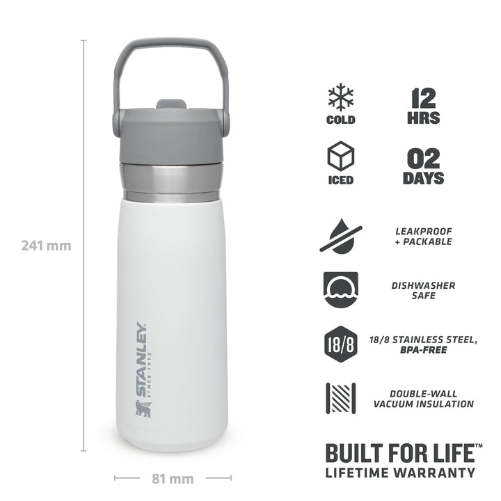 Stanley Go Flip Straw Water Bottle | 0.65L | Polar - Shams Shopping Centre Stanley  