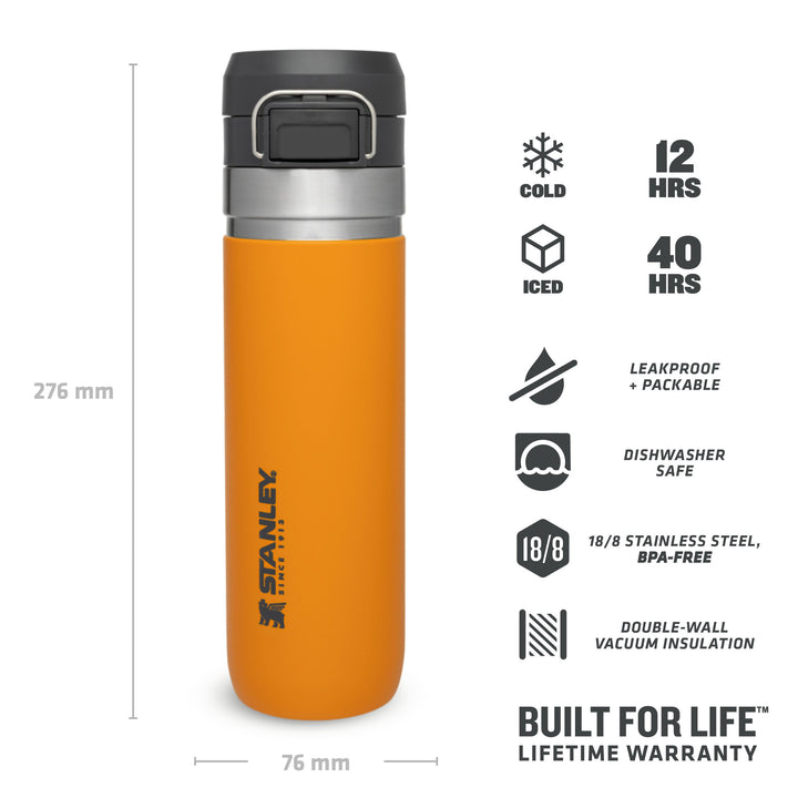 Stanley Go Quick Flip Water Bottle | 0.70L | Saffron - Shams Shopping Centre Stanley  