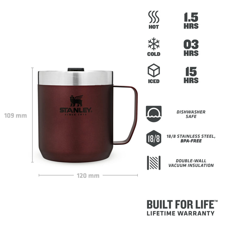Stanley Classic Legendary Camp Mug | 0.35L | Wine - Shams Shopping Centre Stanley  