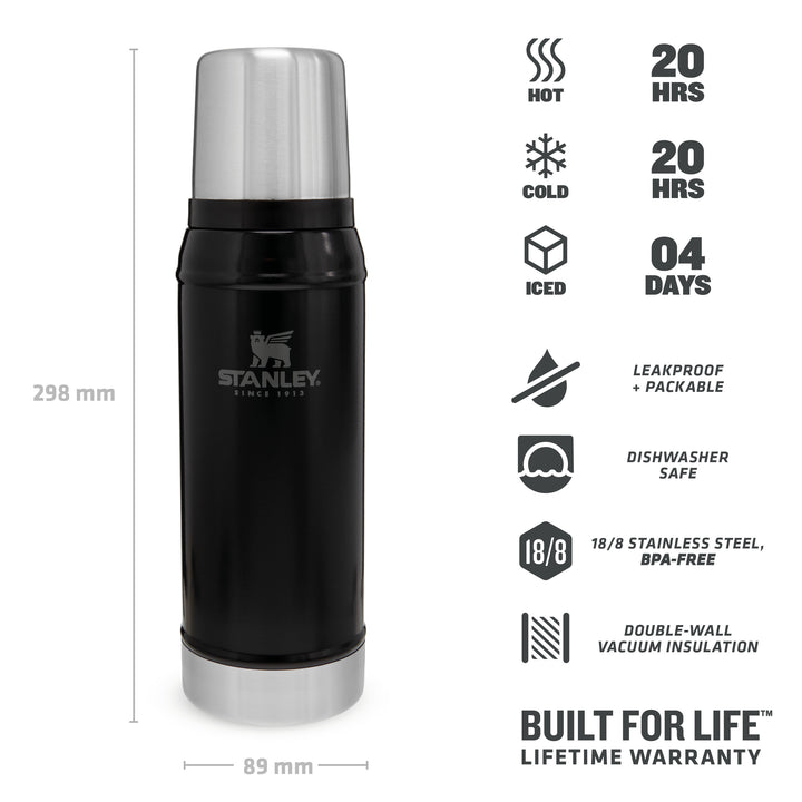 Stanley Classic Legendary Bottle | 0.75L |  Matte Black Pebble - Shams Shopping Centre Stanley  