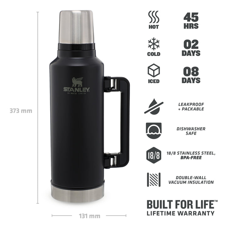 Stanley Classic Legendary Bottle | 1.9 L | Matte Black Pebble - Shams Shopping Centre Stanley  