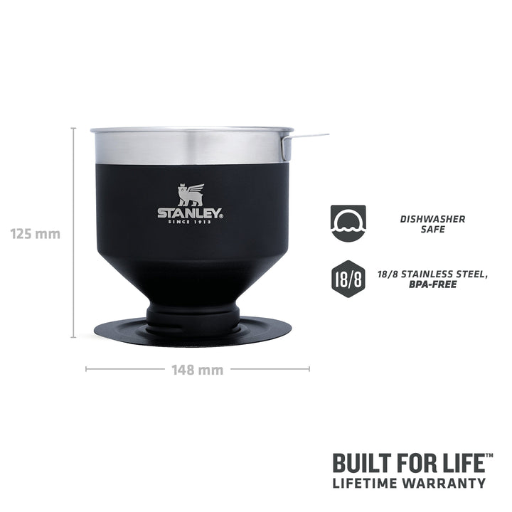 Stanley The Perfect Brew Pour Over 20oz 10-09383-030 Matte Black Pebble - Shams Shopping Centre Stanley  