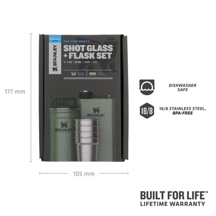Stanley Adventure Pre-Party Shot Glass + Flask Set - Shams Shopping Centre Stanley  