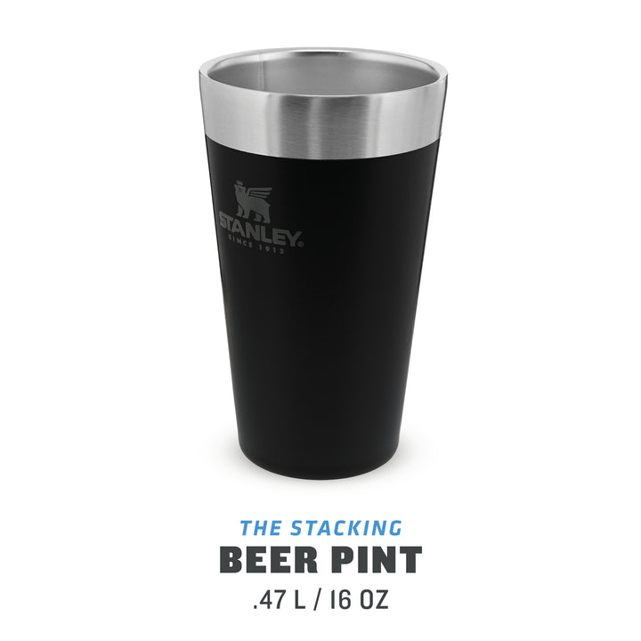 Stanley Adventure Stacking Beer Pint | 0.47L | Matte Black Pebble