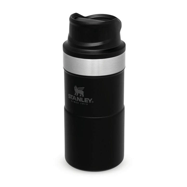 Stanley Classic Trigger Action Travel Mug | 0.35L | Matte Black Pebble - Shams Shopping Centre Stanley  