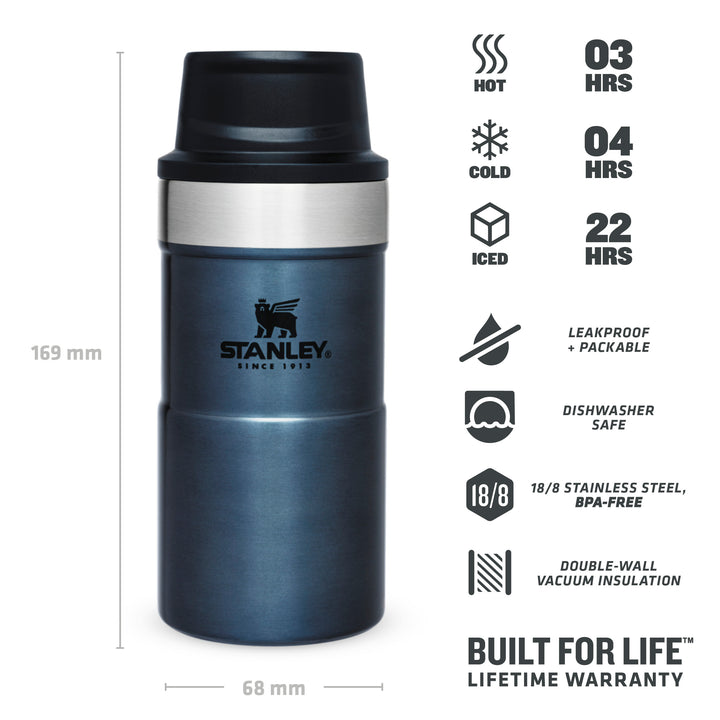 Stanley Classic Trigger Action Travel Mug | 0.25L | Nightfall - Shams Shopping Centre Stanley  