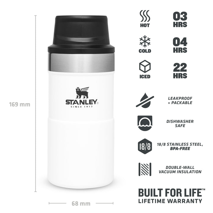 Stanley Classic Trigger Action Travel Mug | 0.25L | Polar - Shams Shopping Centre Stanley  