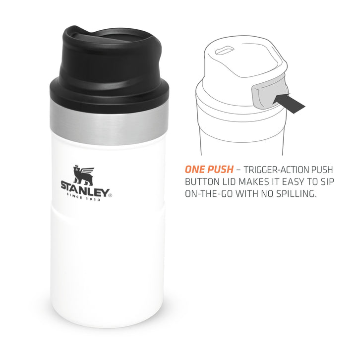 Stanley Classic Trigger Action Travel Mug | 0.25L | Polar - Shams Shopping Centre Stanley  