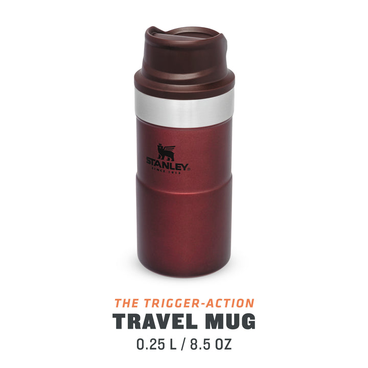 Stanley Classic Trigger Action Travel Mug | 0.35L | Wine - Shams Shopping Centre Stanley  