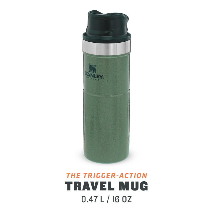 Stanley Classic Trigger-Action Travel Mug | 0.47L | Green