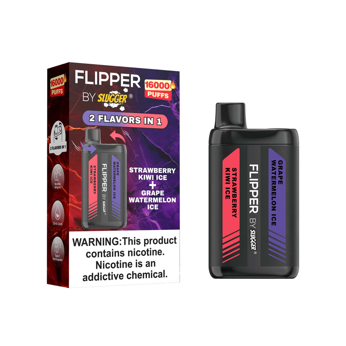 Flipper 16K 2in1 Strawberry+Grape Watermelon