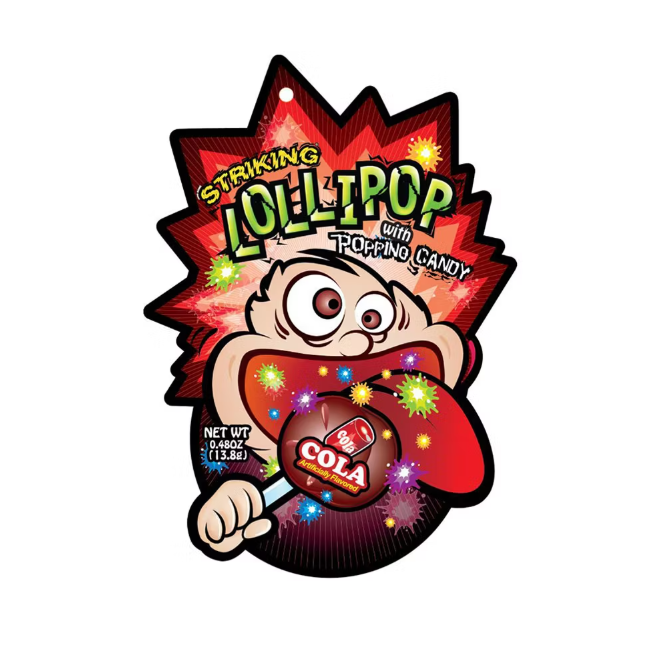 Striking Lollipop With Popping Candy Cola 13.8g (Single)