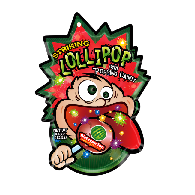 Striking Lollipop With Popping Candy Watermelon 13.8g