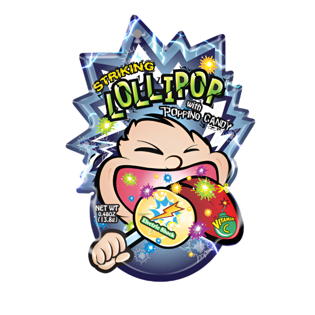 Striking Lollipop With Popping Candy Electric Shock 13.8g