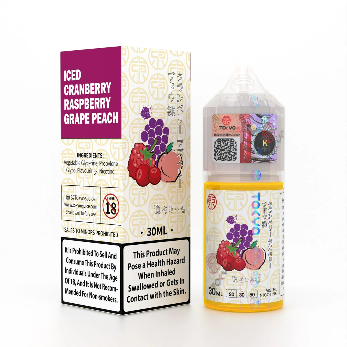Tokyo Classic Iced Cranberry Raspberry Grape Peach 30ml