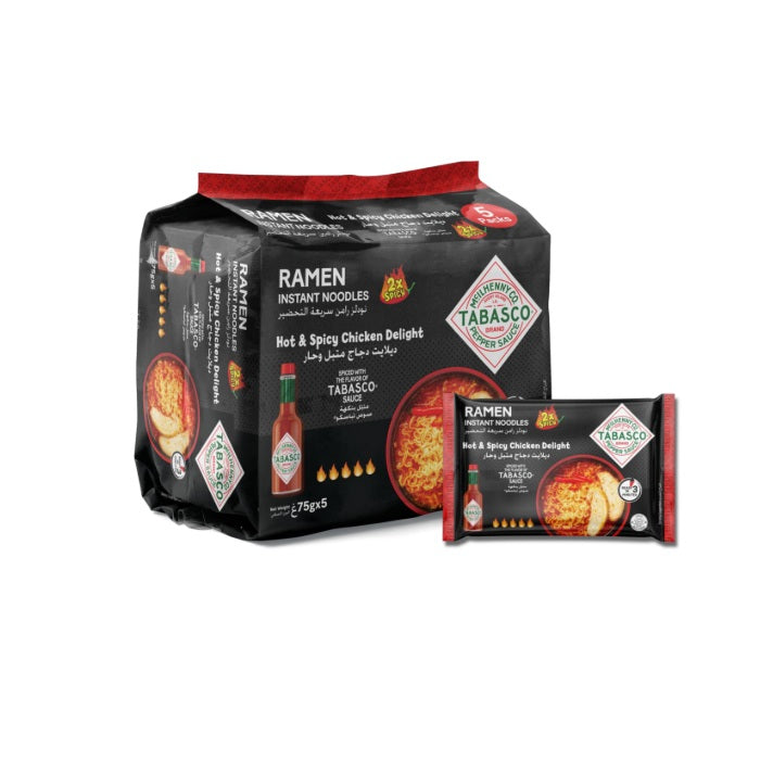Tabasco Remen Noodles Hot & Spicy Chicken Delight 5x75g