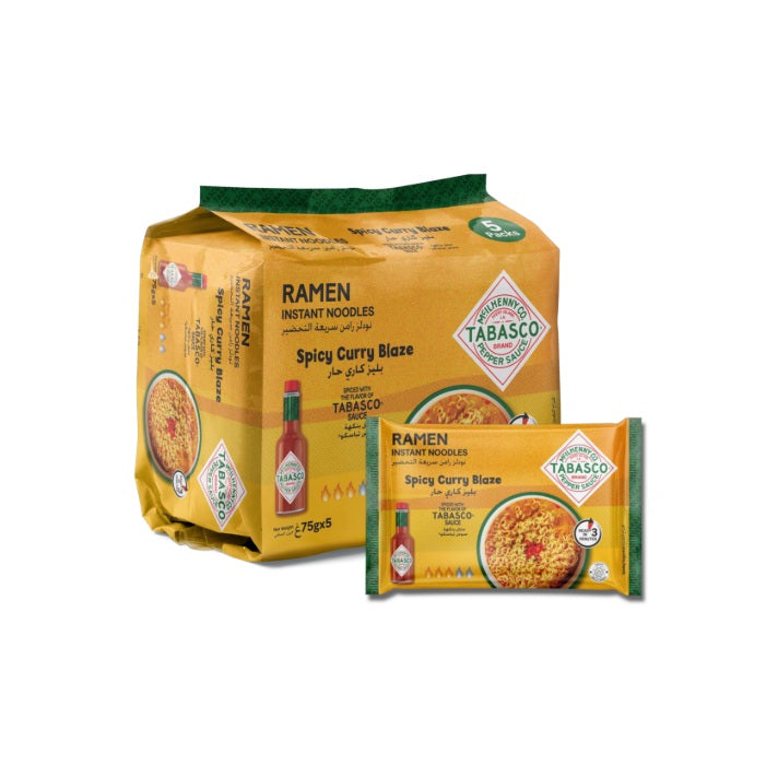 Tabasco Remen Noodles Spicy Curry Blaze 5x75g