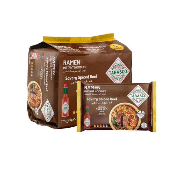 Tabasco Remen Noodles Savory Spicy Beef 5x75g