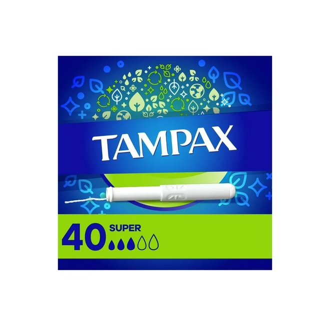 Tampax Super Absorbency cardboard Tampons 40s