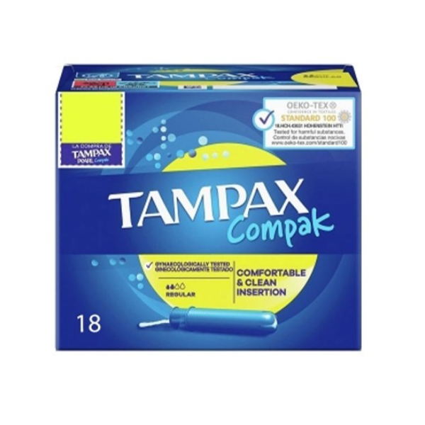 Tampax Compak Comfortable & Clean Regular 18&