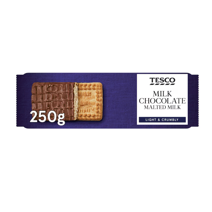 Tesco Milk Chocolate Melted Milk Biscuits 250g