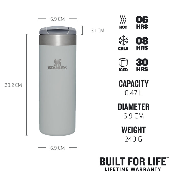Stanley Aerolight Transit Mug 16oz 10-10787-119 Fog Metalic - Shams Shopping Centre Stanley  