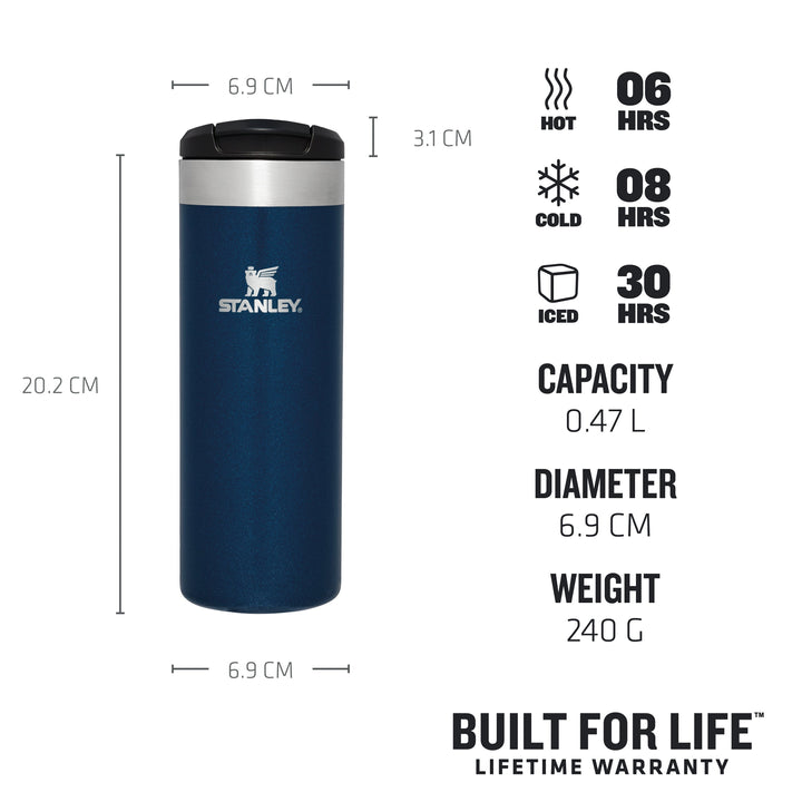 Stanley Aerolight Transit Mug 16oz 10-10787-149 Royal Blue Metalic - Shams Shopping Centre Stanley  