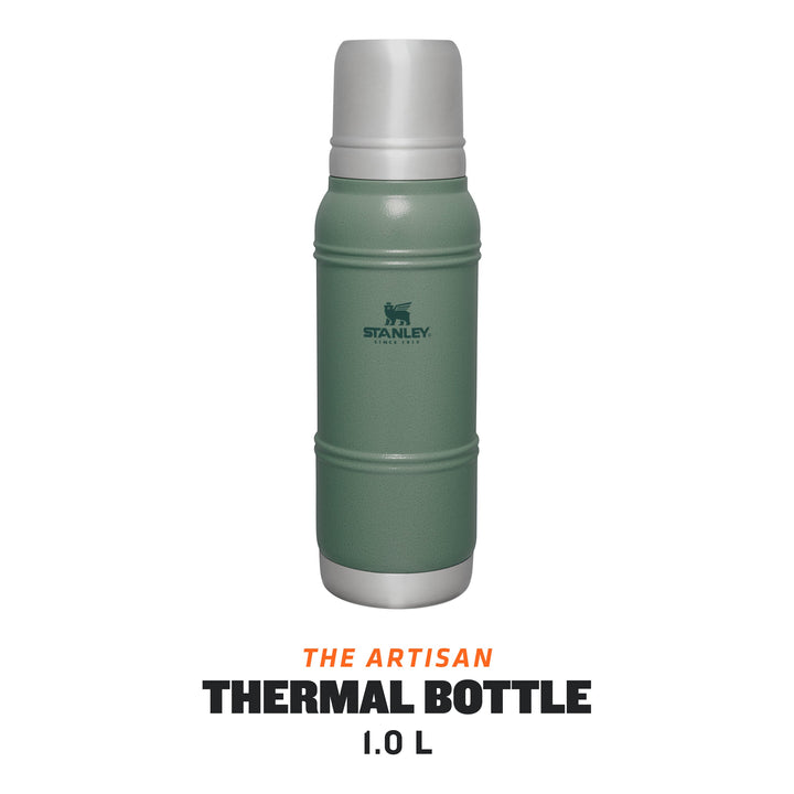 Stanley The Artisan Thermal Bottle 1.0L 10-11426-004 Hammertone Green - Shams Shopping Centre Stanley  