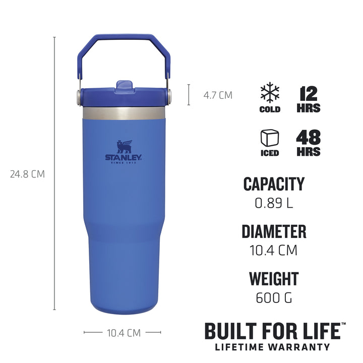 Stanley Go Flip Straw Tumbler Water Bottle 0.89L 10-09993-198 Iris - Shams Shopping Centre Stanley  