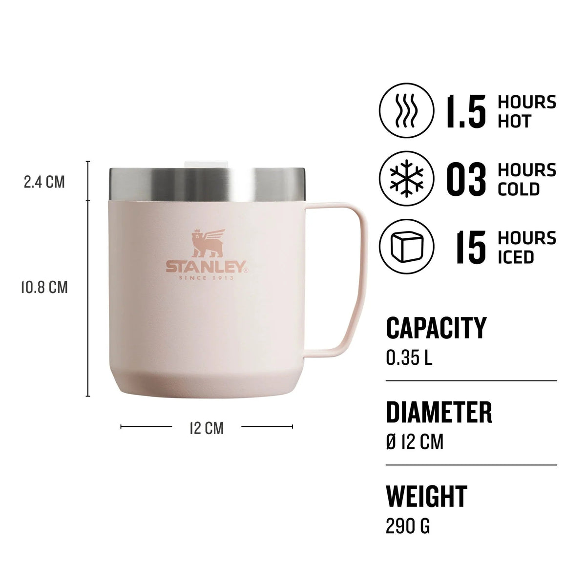 Stanley Classic Legendary Camp Mug-10-09366-270 Rose Quartz