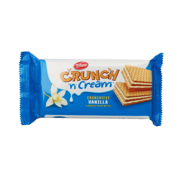 Tiffany Crunch & Cream Vanilla Waffers 65g