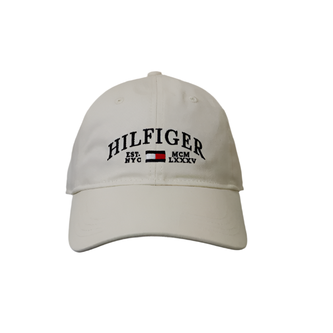 Tommy Hilfiger Ball Cap Half White-(SIU)