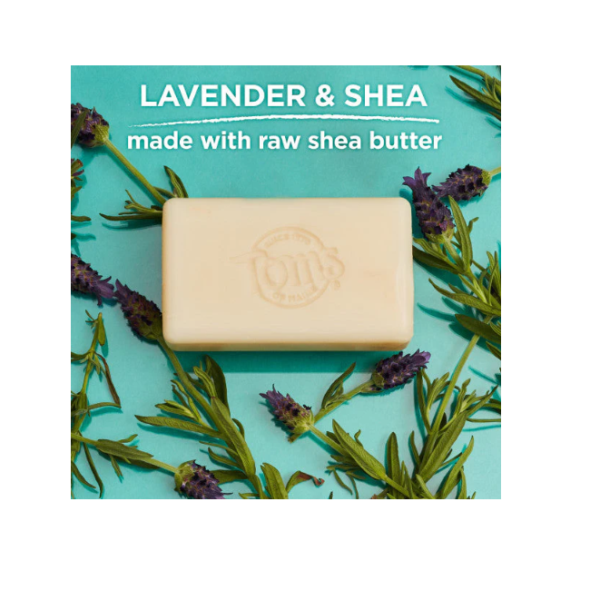 Tom's of Maine Natural Beauty Bar Soap Lavender & Shea with Raw Shea Butter141g (5 Oz)