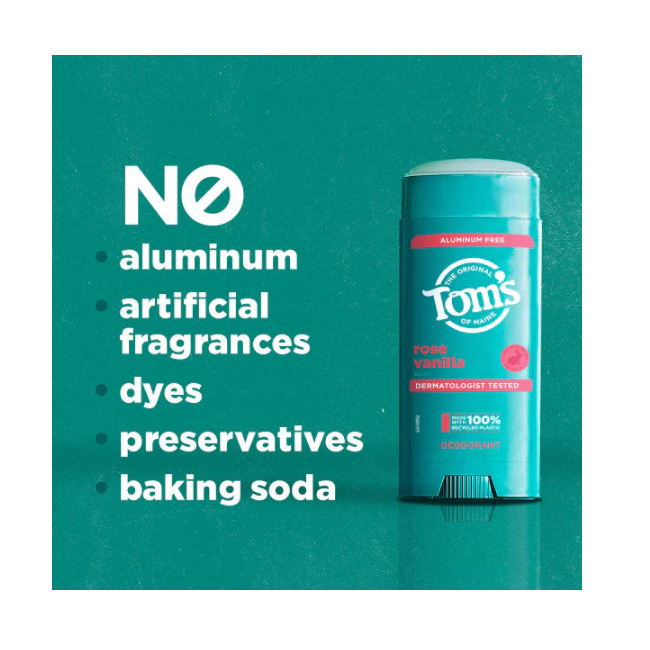 Tom's of Maine Rose Vanilla Deodorant 92g (3.25Oz)