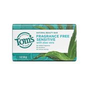 Tom's of Maine Natural Beauty Bar Soap Fragrance Free Sensitive with Aloe Vera 141g (5 Oz)