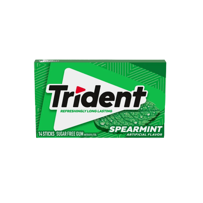 Trident Sugar Free Gum Spearmint 14s