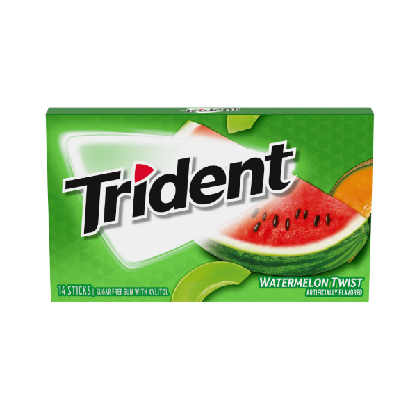 Trident Sugar Free Gum Watermelon Twist 14s