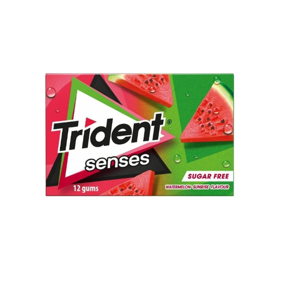 Trident Senses Sugar Free Watermelon Sunrise 12p