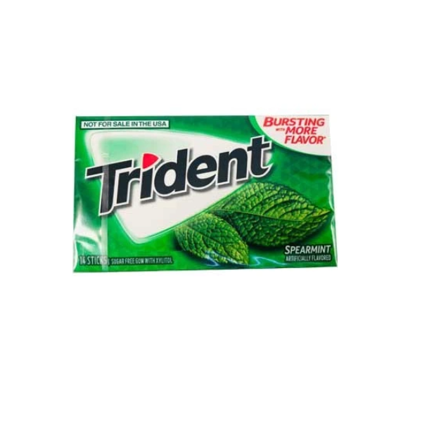 Trident Spearmint Sugar Free Gum 14s - Shams Shopping Centre Trident  