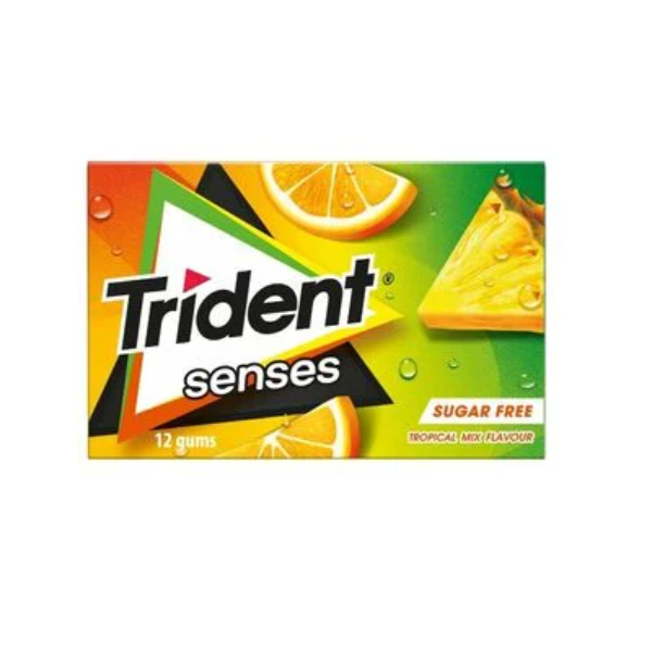 Trident Senses Sugar Free Tropical Mix 12p