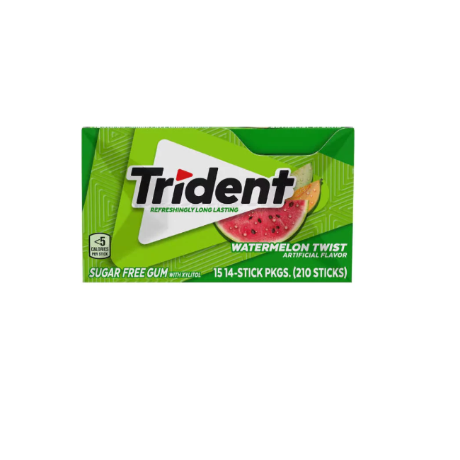 Trident Sugar Free Gum Watermelon Twist 14s
