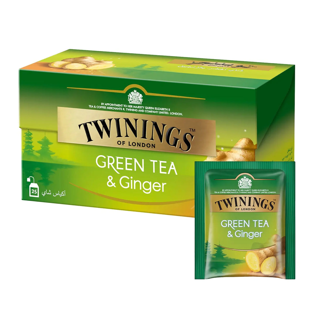 Twinings Green Tea & Ginger 20 Bags - 40g