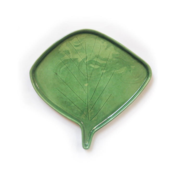 Tableware Olive Green Ginkgo Leaf Large - Shams Shopping Centre Tableware  