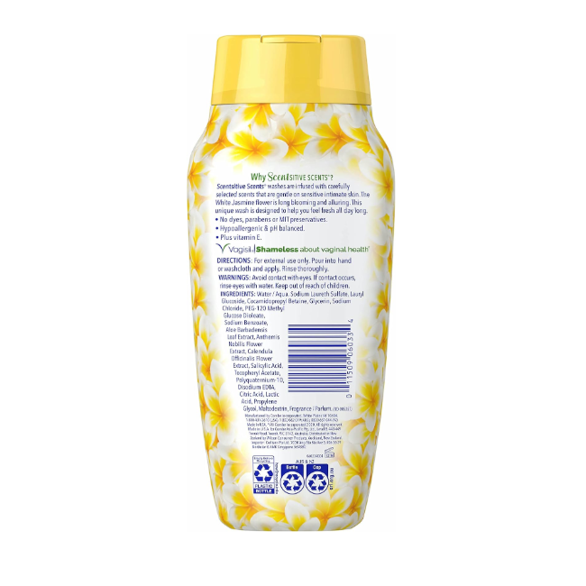 Vagisil ScentSitive Scents White Jasmine Wash 354ml