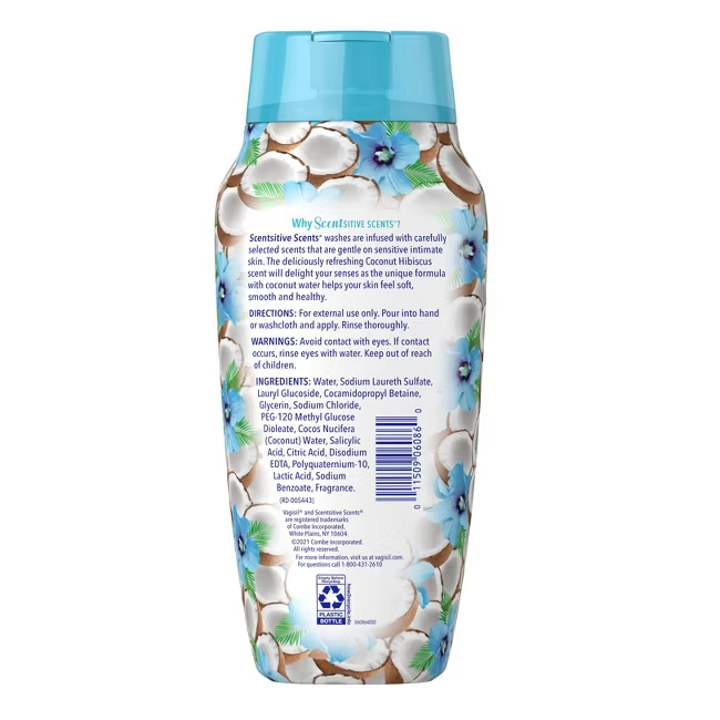 Vagisil ScentSitive Scents Coconut Hibiscus Wash 354ml